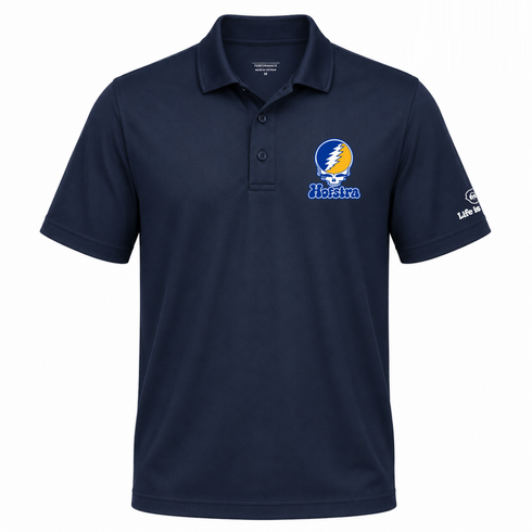 Hofstra Stealie Premium Unisex Polo — Design: Hofstra University — Navy