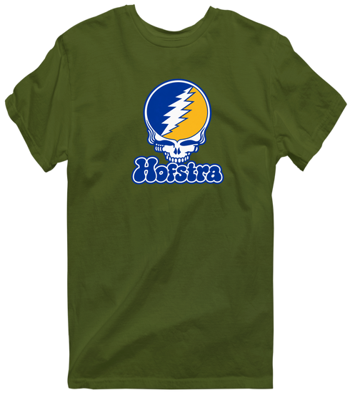 Hofstra Stealie Premium Unisex T-Shirt — Design: Hofstra University — Military Green