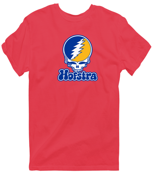 Hofstra Stealie Premium Unisex T-Shirt — Design: Hofstra University — Heather Red