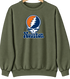 Houston Baseball Stealie Grateful Dead Crewneck — Houston Astros — Military Green