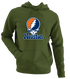 Houston Baseball Stealie Grateful Dead Hoodie — Houston Astros — Military Green