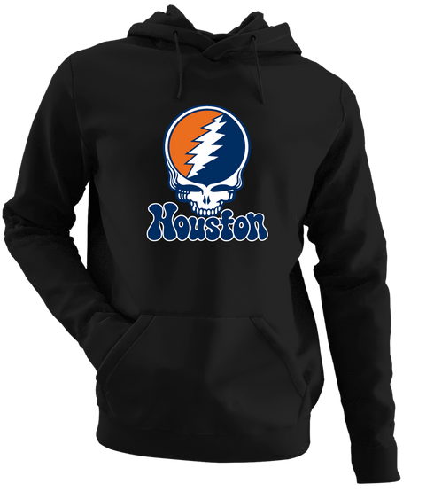 Houston Baseball Stealie Grateful Dead Hoodie — Houston Astros — Black