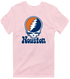 Houston Baseball Stealie Grateful Dead T-Shirt — Houston Astros — Light Pink