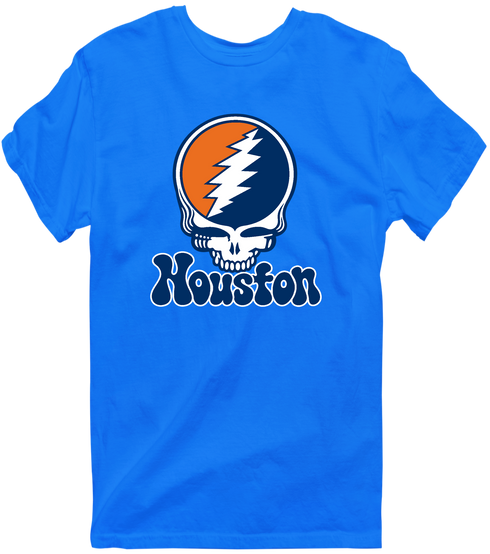 Houston Baseball Stealie Grateful Dead T-Shirt — Houston Astros — Royal