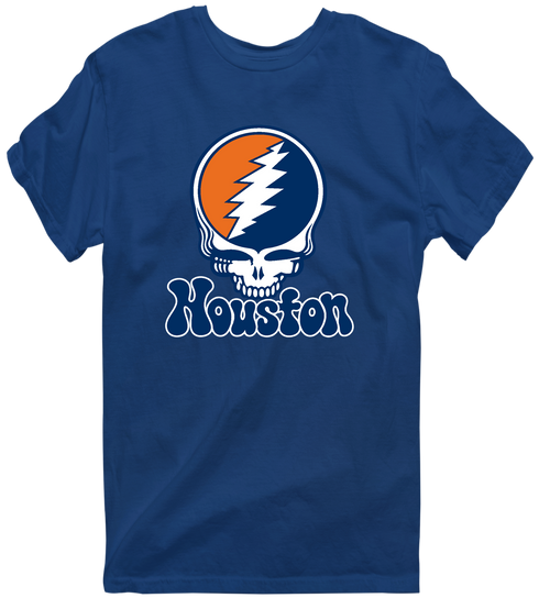 Houston Baseball Stealie Grateful Dead T-Shirt — Houston Astros — Navy