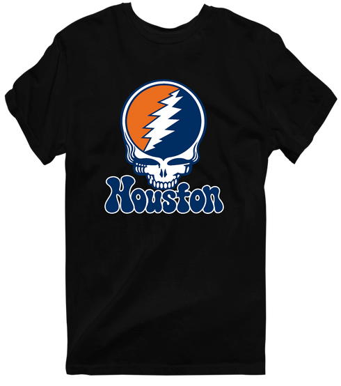 Houston Baseball Stealie Grateful Dead T-Shirt — Houston Astros — Black