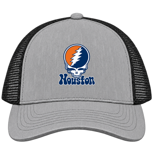 Houston Baseball Stealie Grateful Dead Trucker Cap — Houston Astros — Heather Grey/Black