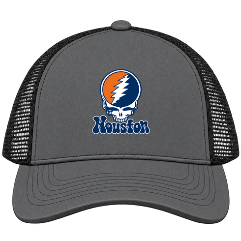 Houston Baseball Stealie Grateful Dead Trucker Cap — Houston Astros — Charcoal/Black