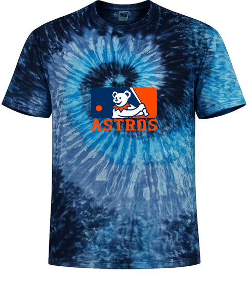 Houston Astros MLB Logo Stealie Tie-Dye T-Shirt