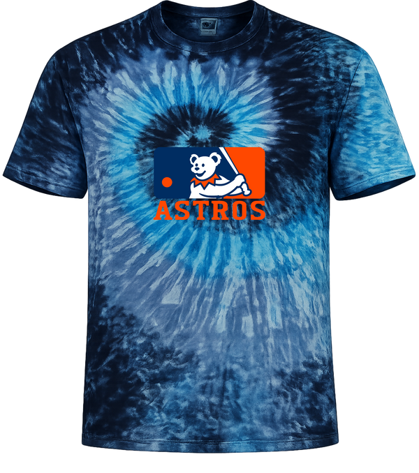 Houston Astros MLB Logo Stealie Tie-Dye T-Shirt