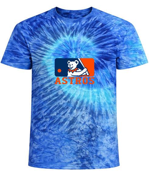Houston Astros MLB Logo Stealie Tie-Dye T-Shirt