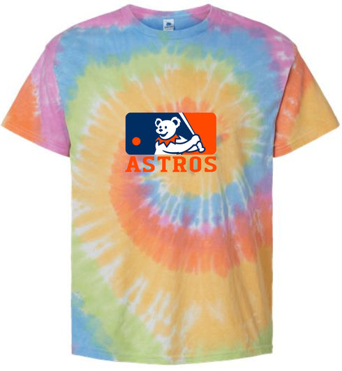 Houston Astros MLB Logo Stealie Tie-Dye T-Shirt