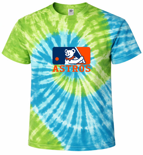 Houston Astros MLB Logo Stealie Tie-Dye T-Shirt