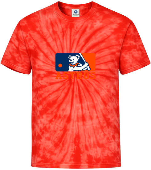 Houston Astros MLB Logo Stealie Tie-Dye T-Shirt