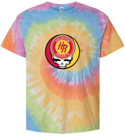 Houston Rockets Stealie Tie-Dye T-Shirt