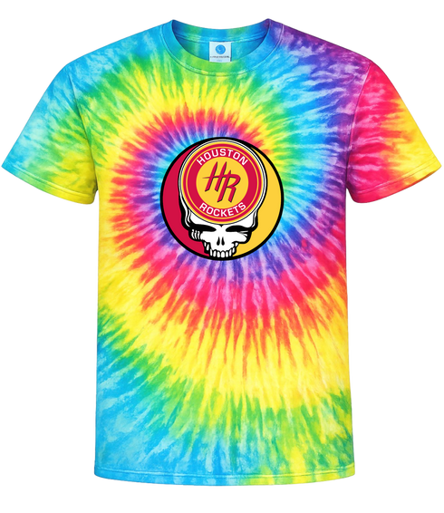 Houston Rockets Stealie Tie-Dye T-Shirt