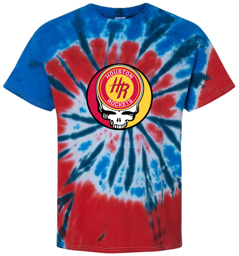 Houston Rockets Stealie Tie-Dye T-Shirt