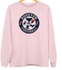 Houston Football Dancing Bear Premium Crewneck — Houston Texans — Light Pink
