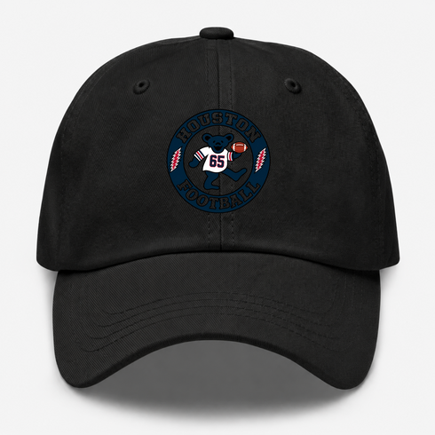 Houston Football Dancing Bear Premium Dad Hat — Houston Texans — Black
