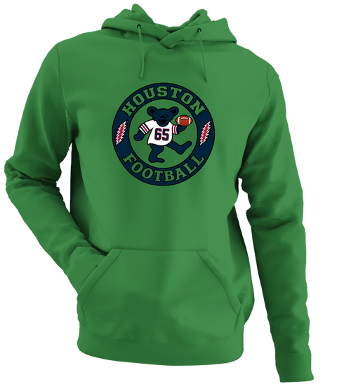 Houston Football Dancing Bear Premium Hoodie — Houston Texans — Irish Green