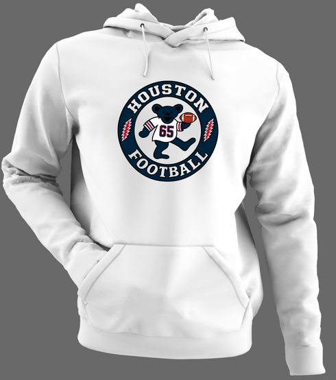 Houston Football Dancing Bear Premium Hoodie — Houston Texans — White