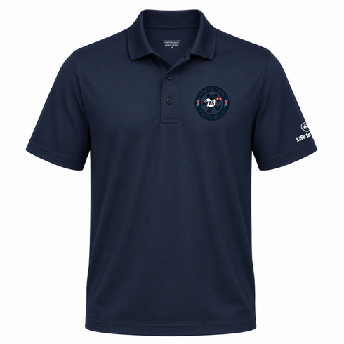 Houston Football Dancing Bear Premium Polo — Houston Texans — Navy