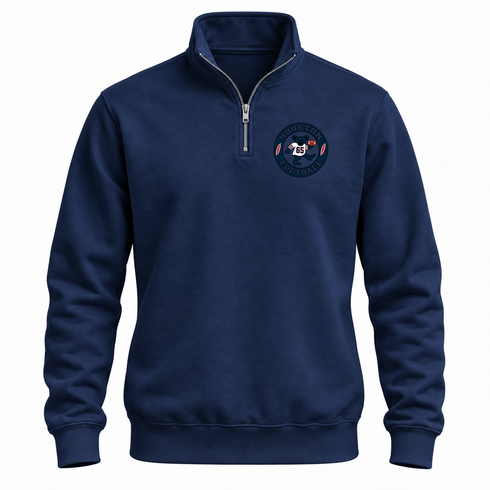 Houston Football Dancing Bear Premium Quarter-Zip — Houston Texans — Navy