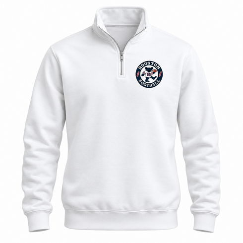 Houston Football Dancing Bear Premium Quarter-Zip — Houston Texans — White