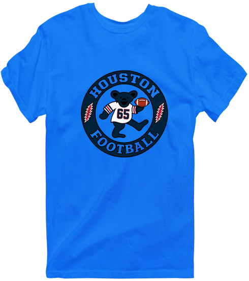 Houston Football Dancing Bear Premium T-Shirt — Houston Texans — Royal