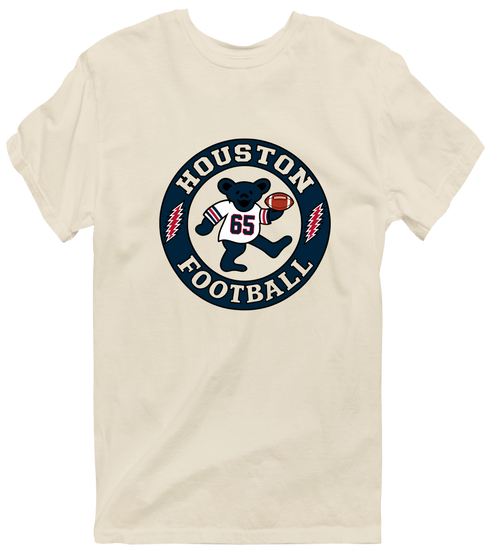 Houston Football Dancing Bear Premium T-Shirt — Houston Texans — Sand