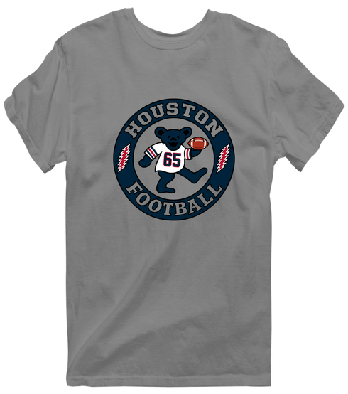 Houston Football Dancing Bear Premium T-Shirt — Houston Texans — Dark Heather