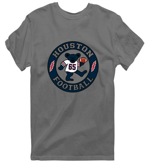 Houston Football Dancing Bear Premium T-Shirt — Houston Texans — Charcoal