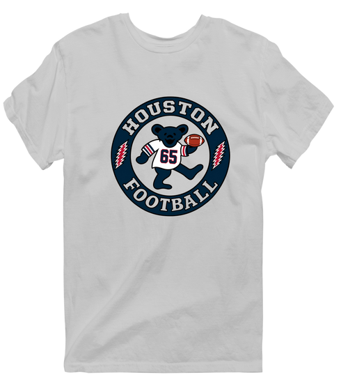 Houston Football Dancing Bear Premium T-Shirt — Houston Texans — Sport Grey