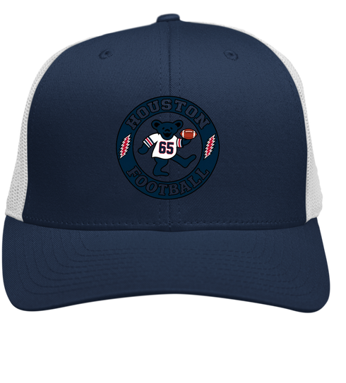 Houston Football Dancing Bear Premium Trucker Cap — Houston Texans — Navy/White