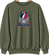 Houston Helmet Stealie Premium Unisex Crewneck — Houston Texans — Military Green
