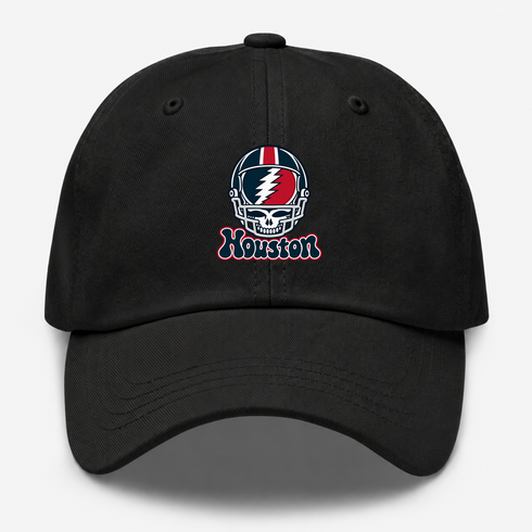 Houston Helmet Stealie Premium Unisex Dad Hat — Houston Texans — Black