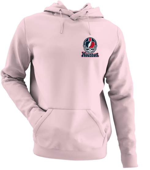 Houston Helmet Stealie Premium Unisex Hoodie — Houston Texans — Light Pink