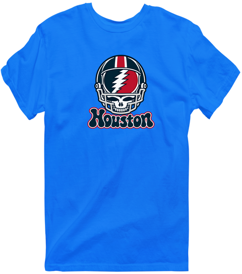 Houston Helmet Stealie Premium Unisex T-Shirt — Houston Texans — Royal
