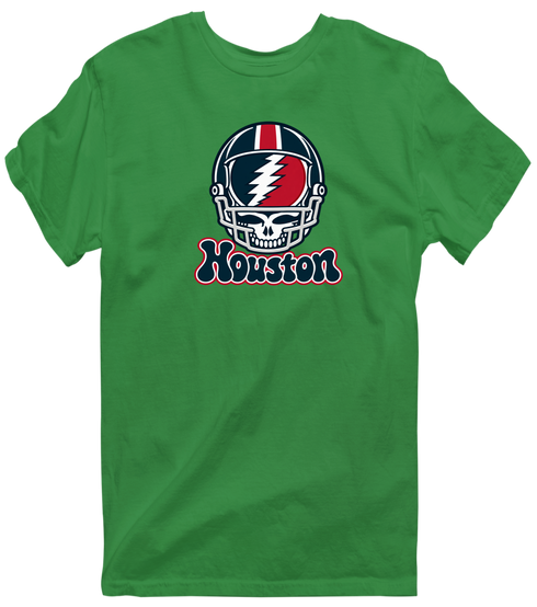 Houston Helmet Stealie Premium Unisex T-Shirt — Houston Texans — Irish Green