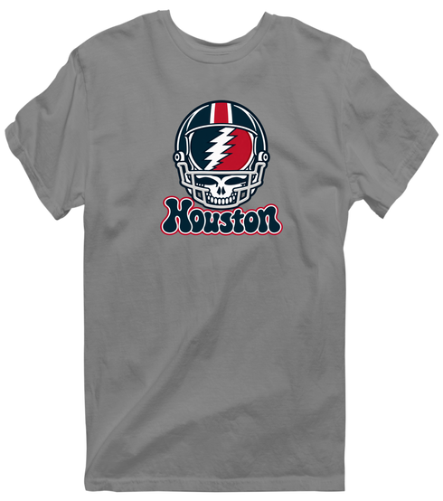 Houston Helmet Stealie Premium Unisex T-Shirt — Houston Texans — Dark Heather