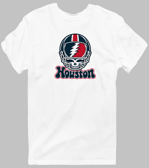 Houston Helmet Stealie Premium Unisex T-Shirt — Houston Texans — White