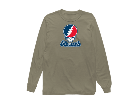 Howard Stealie Premium Unisex Long-Sleeve — Design: Howard University — Sandstone