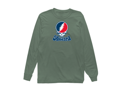 Howard Stealie Premium Unisex Long-Sleeve — Design: Howard University — Light Green