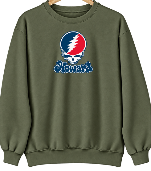 Howard Stealie Premium Unisex Crewneck — Military Green