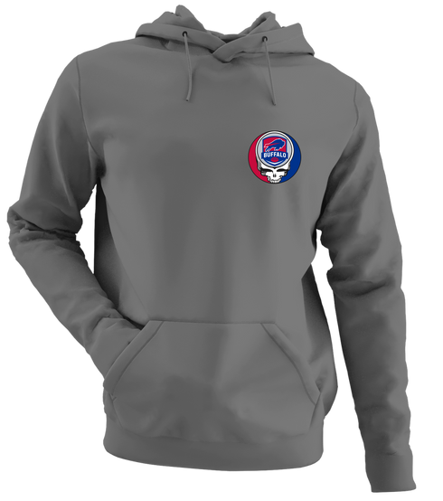 Buffalo Football - Premium Grateful Dead Left Chest Hoodie - Charcoal - 8