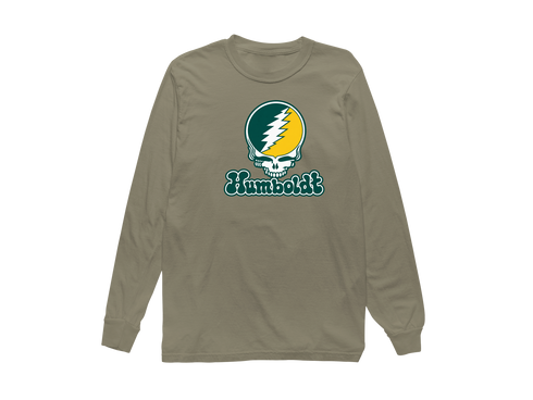 Humboldt Stealie Premium Unisex Long-Sleeve — Design: Humboldt State / Cal Poly Humboldt — Sandstone