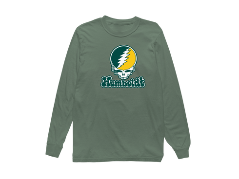 Humboldt Stealie Premium Unisex Long-Sleeve — Design: Humboldt State / Cal Poly Humboldt — Light Green