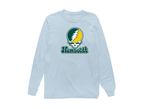 Humboldt Stealie Premium Unisex Long-Sleeve — Design: Humboldt State / Cal Poly Humboldt — Chambray