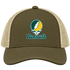 Humboldt Stealie Premium Unisex Trucker Cap — Design: Humboldt State / Cal Poly Humboldt — Moss/Khaki