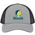 Humboldt Stealie Premium Unisex Trucker Cap — Design: Humboldt State / Cal Poly Humboldt — Heather Grey/Black